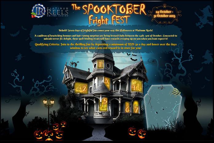 Platinum Reels Halloween webpage